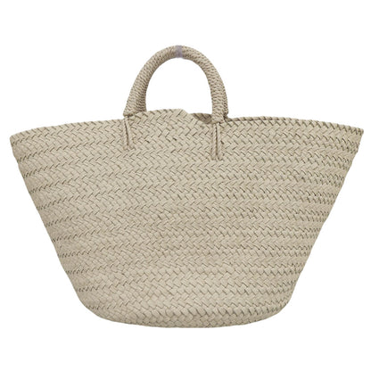 Aeta アエタ 美品 BASKET ： M レザー 編み込み バスケットバッグ ハンドバッグ レディース アイボリー KG02 ハンドバッグ