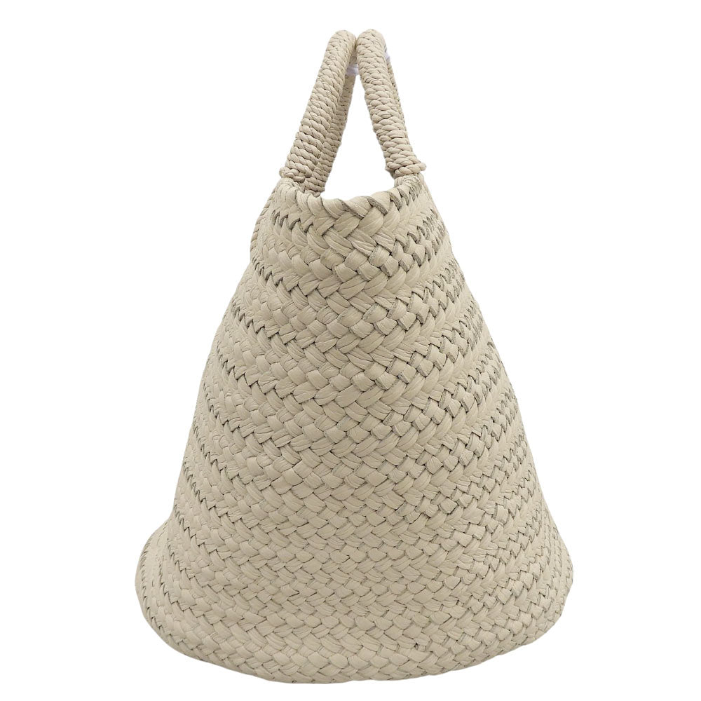 Aeta アエタ 美品 BASKET ： M レザー 編み込み バスケットバッグ ハンドバッグ レディース アイボリー KG02 ハンドバッグ
