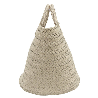 Aeta アエタ 美品 BASKET ： M レザー 編み込み バスケットバッグ ハンドバッグ レディース アイボリー KG02 ハンドバッグ
