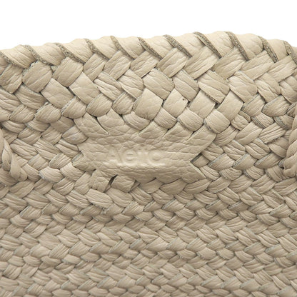 Aeta アエタ 美品 BASKET ： M レザー 編み込み バスケットバッグ ハンドバッグ レディース アイボリー KG02 ハンドバッグ