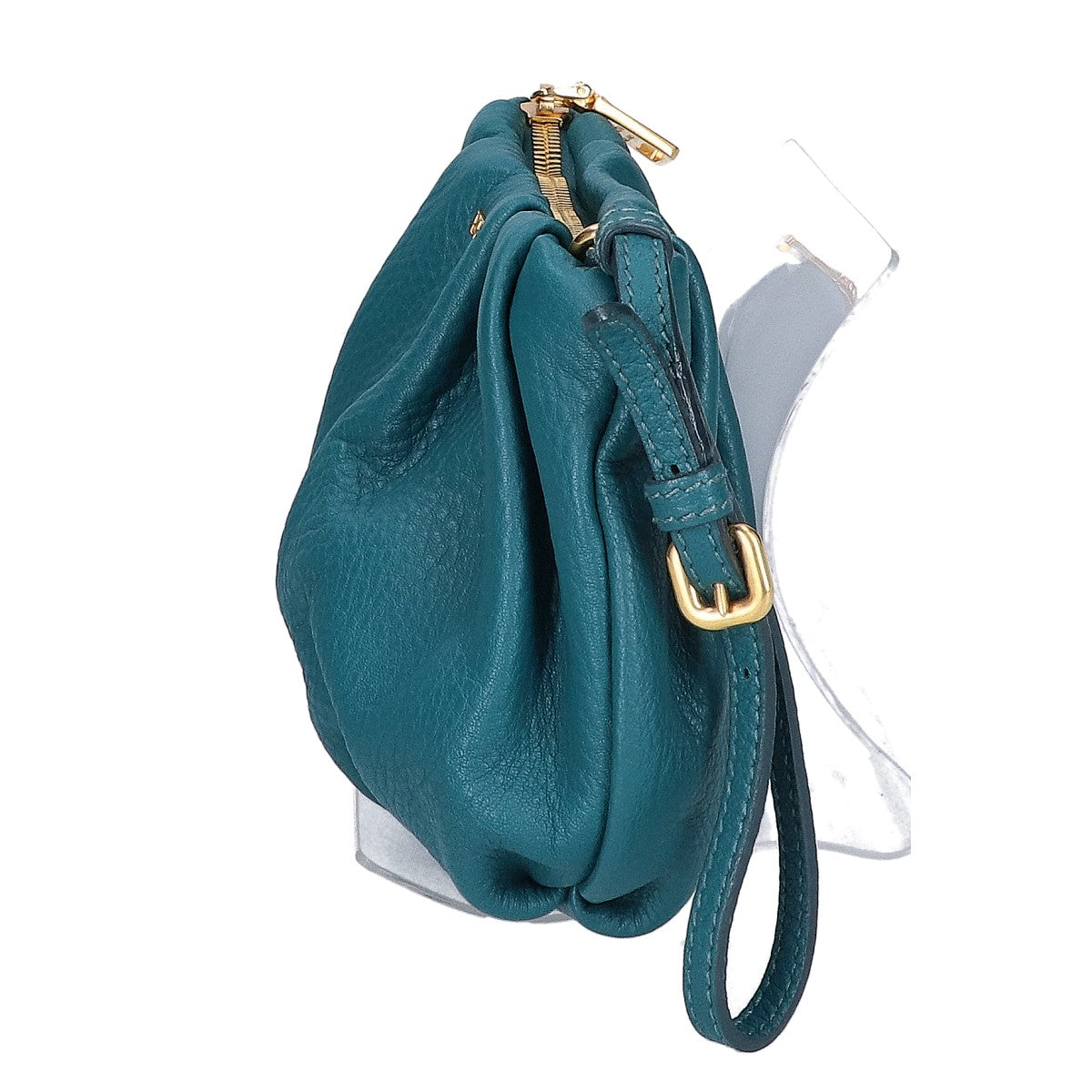 PRADA プラダ 【美品】レザー ギャザー ポーチ