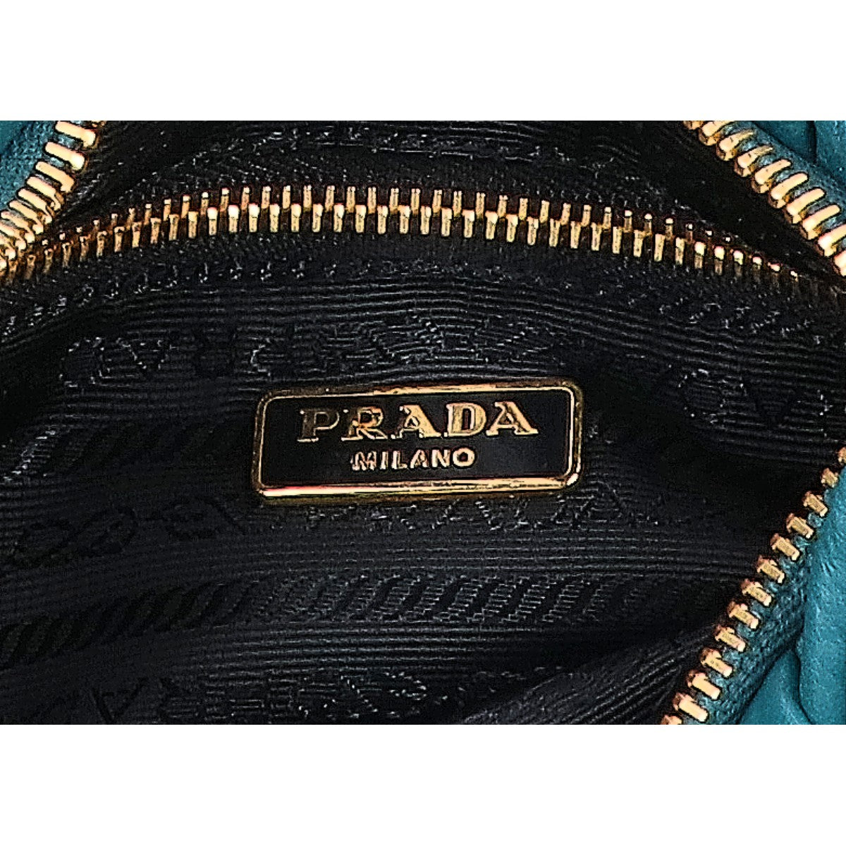 PRADA プラダ 【美品】レザー ギャザー ポーチ