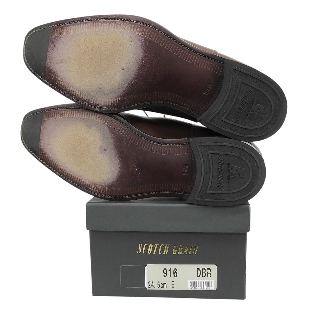 SCOTCH GRAIN スコッチグレイン ODESSA ベガノカーフ ストレートチップシューズ メンズ ブラウン 24.5 916DBR(E) シューズ