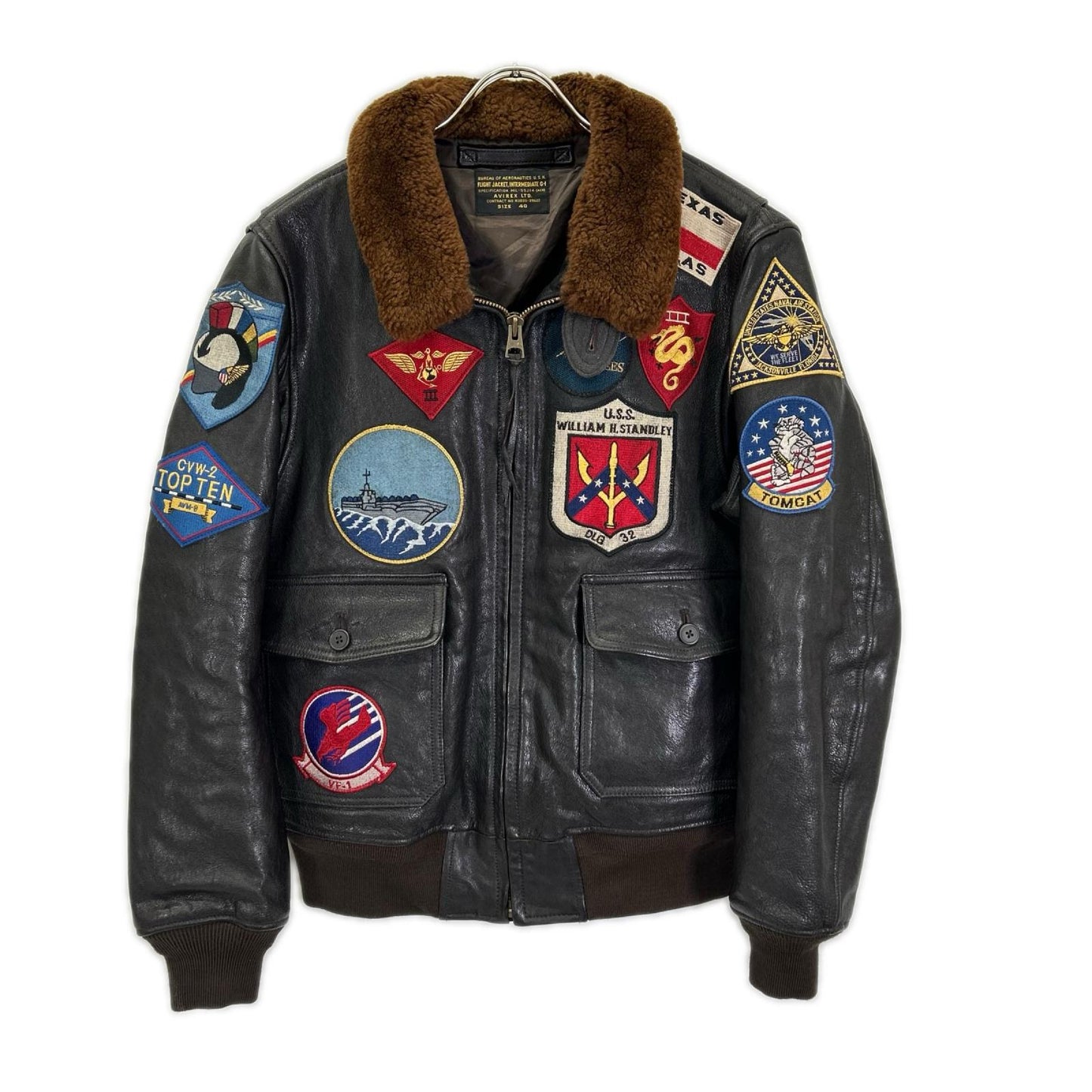 AVIREX アヴィレックス 783-4950011 ブラウン G-1 TOP GUN シープスキン フライトジャケット ジャケット