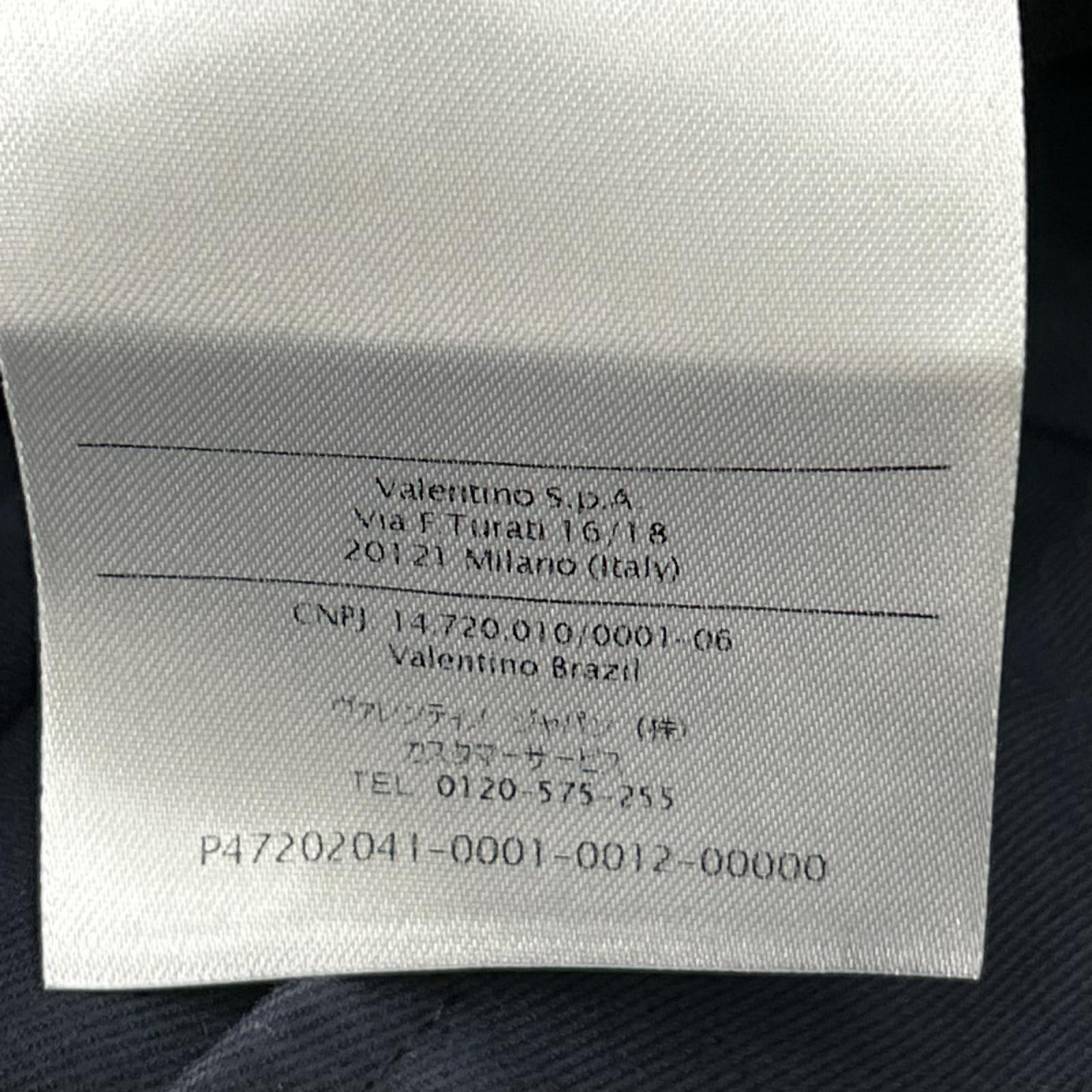 VALENTINO ヴァレンティノ JV0RCG5525T ネイビー コットン パンツ ボトムス