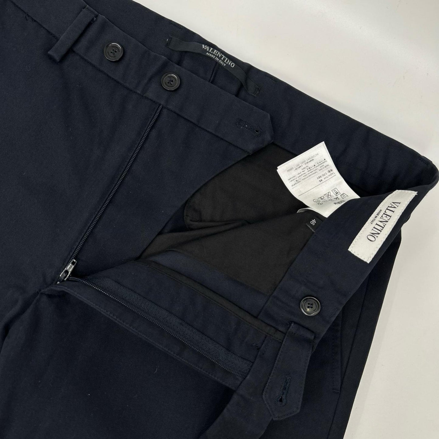 VALENTINO ヴァレンティノ JV0RCG5525T ネイビー コットン パンツ ボトムス