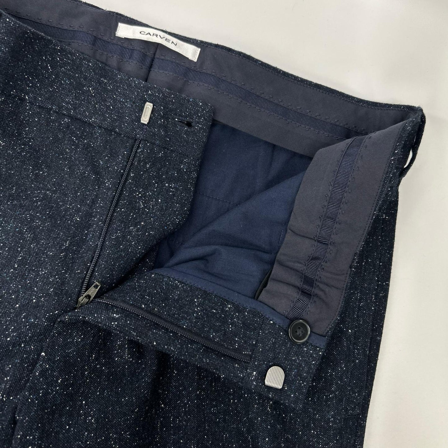 CARVEN カルヴェン 2021HP80 ネイビー ワイド テーラードパンツ ボトムス