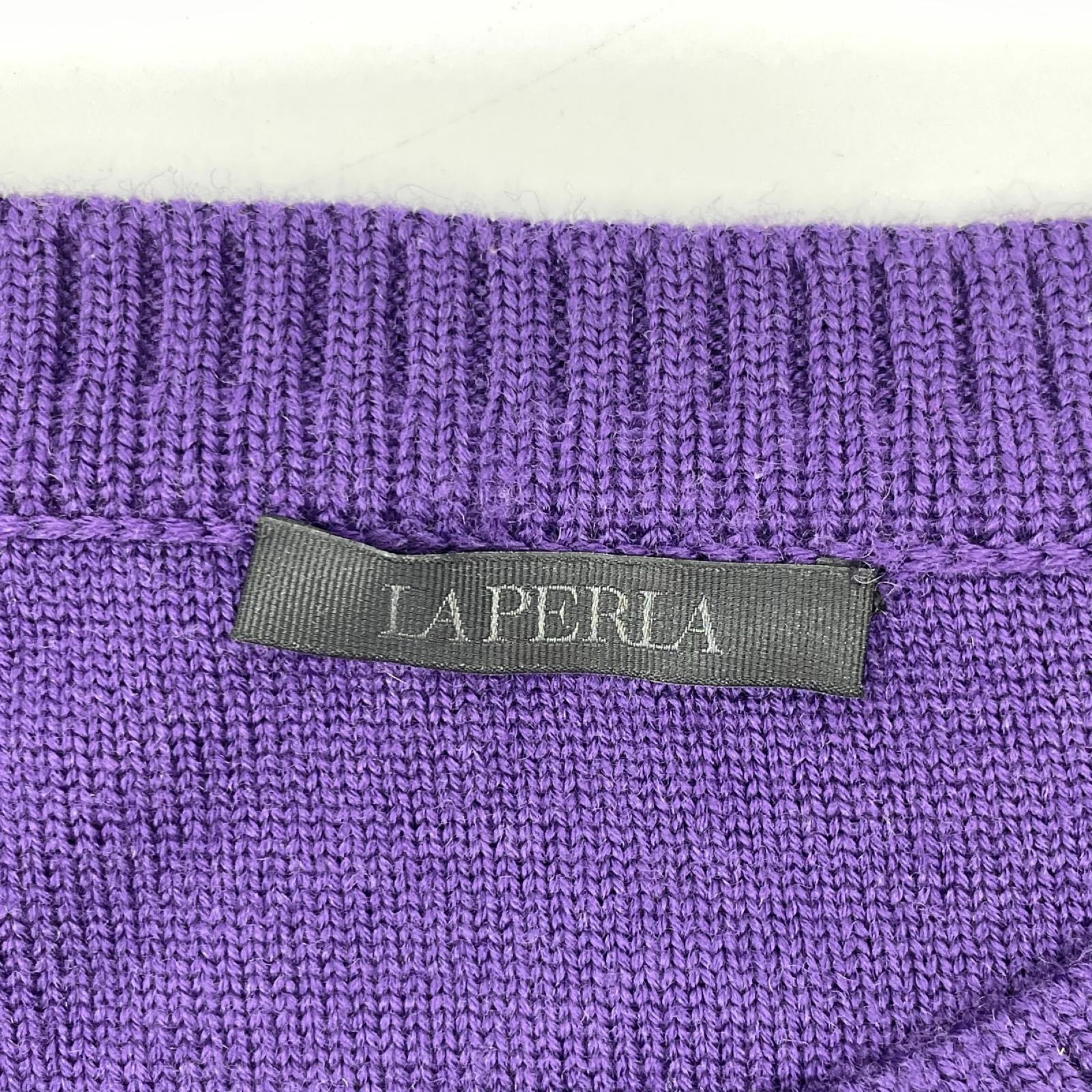LAPERLA ラペルラ パープル ウール ニット セーター トップス