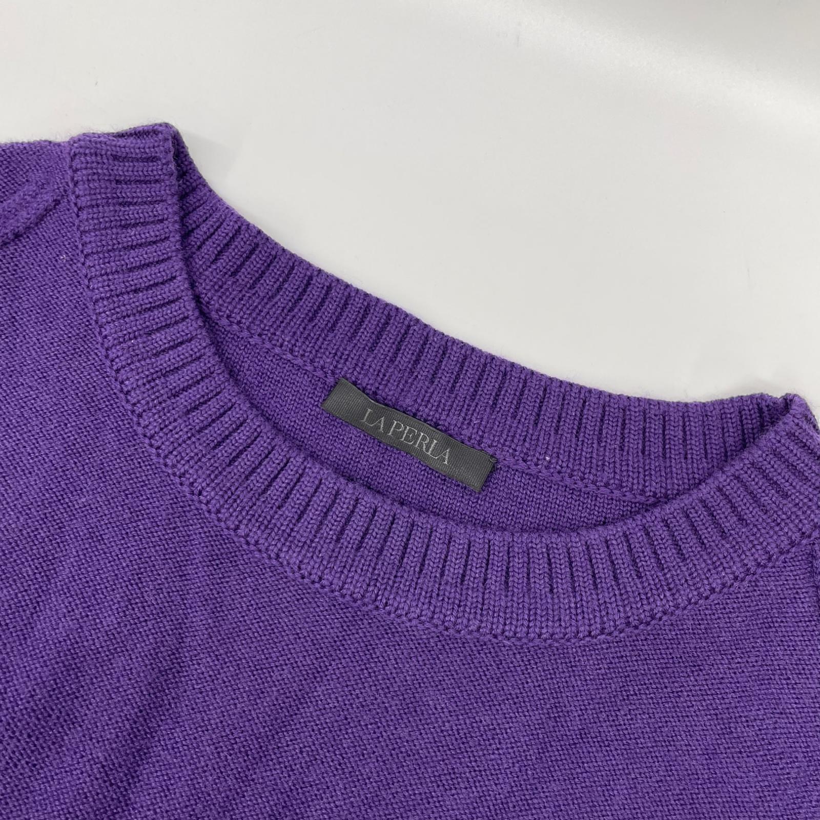 LAPERLA ラペルラ パープル ウール ニット セーター トップス