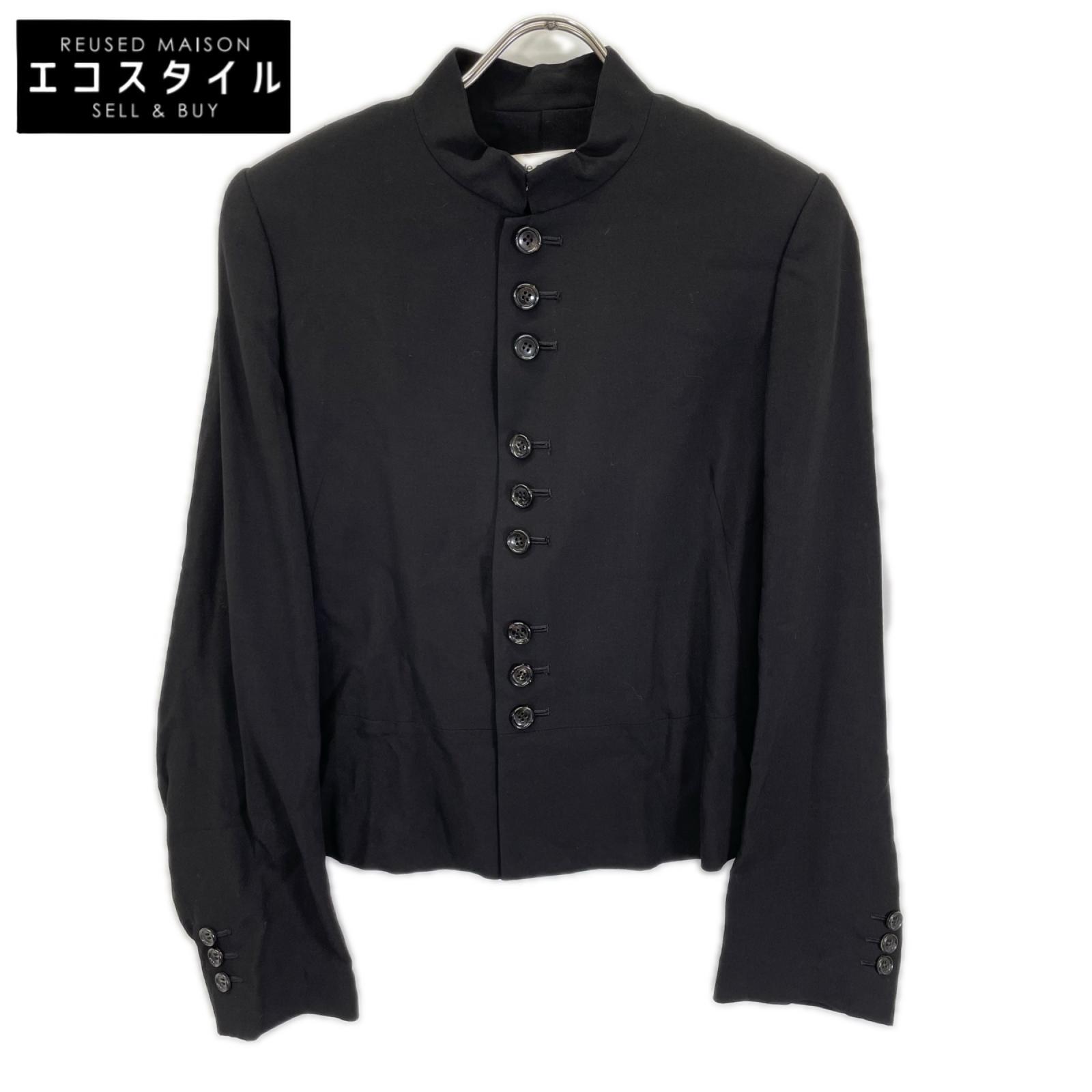 robe de chambre COMMEdesGARCON ローブドシャンブル コムデギャルソン 97年 RJ-100340 ブラック スタンドカラー ジャケット ジャケット