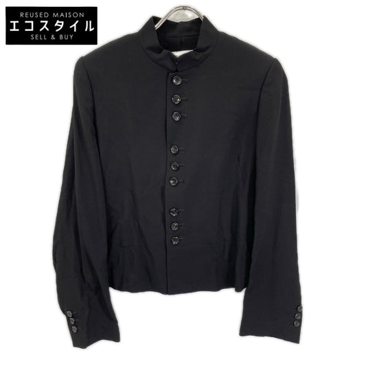 robe de chambre COMMEdesGARCON ローブドシャンブル コムデギャルソン 97年 RJ-100340 ブラック スタンドカラー ジャケット ジャケット
