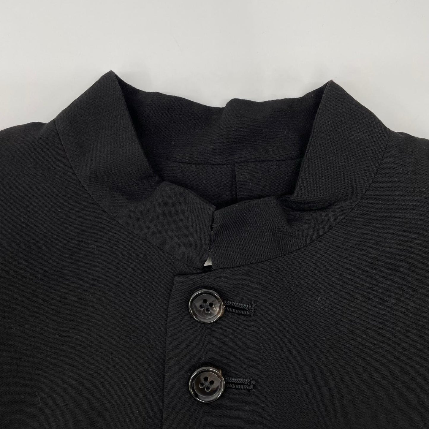 robe de chambre COMMEdesGARCON ローブドシャンブル コムデギャルソン 97年 RJ-100340 ブラック スタンドカラー ジャケット ジャケット