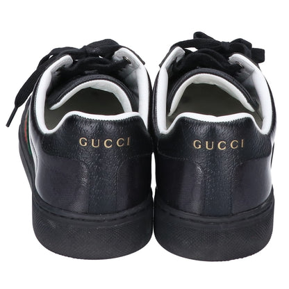 GUCCI グッチ 760774 ブラック ウェブ ストライプ ウィメンズ スニーカー エース レザー シューズ