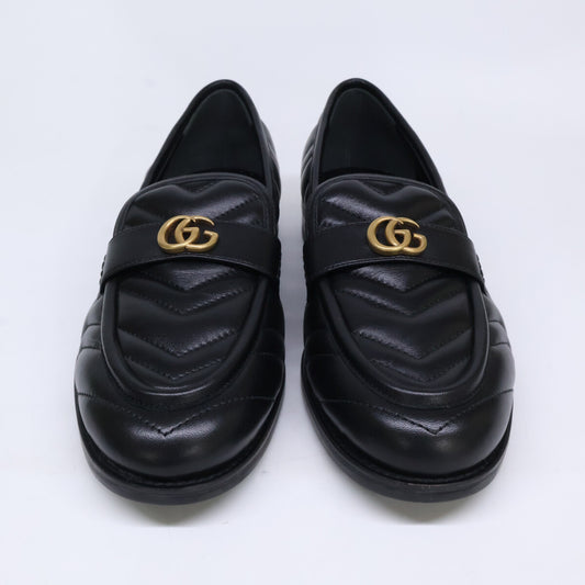 GUCCI グッチ 【新品】670399 GGマーモント レザー キルティングローファー シューズ