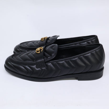 GUCCI グッチ 【新品】670399 GGマーモント レザー キルティングローファー シューズ
