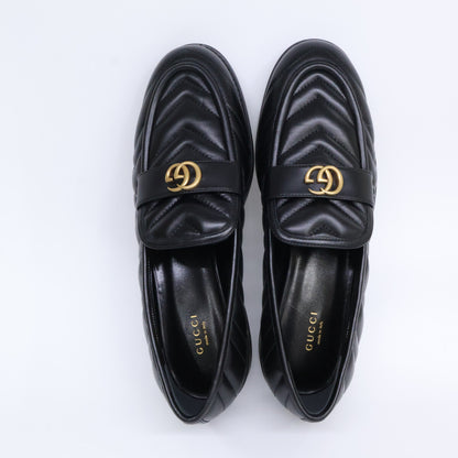 GUCCI グッチ 【新品】670399 GGマーモント レザー キルティングローファー シューズ