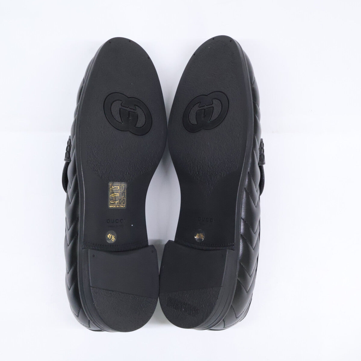 GUCCI グッチ 【新品】670399 GGマーモント レザー キルティングローファー シューズ