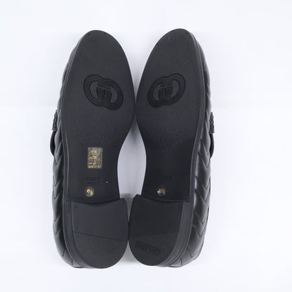 GUCCI グッチ 【新品】670399 GGマーモント レザー キルティングローファー シューズ