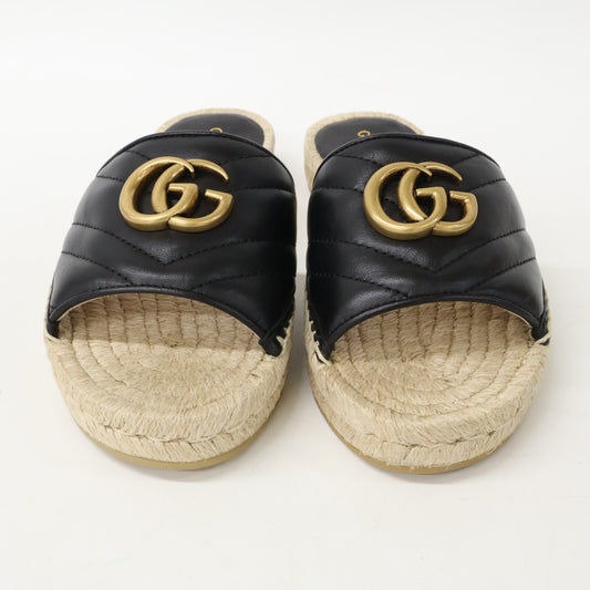 GUCCI グッチ 【新品同様】573028 GGマーモント エスパドリーユ サンダル シューズ