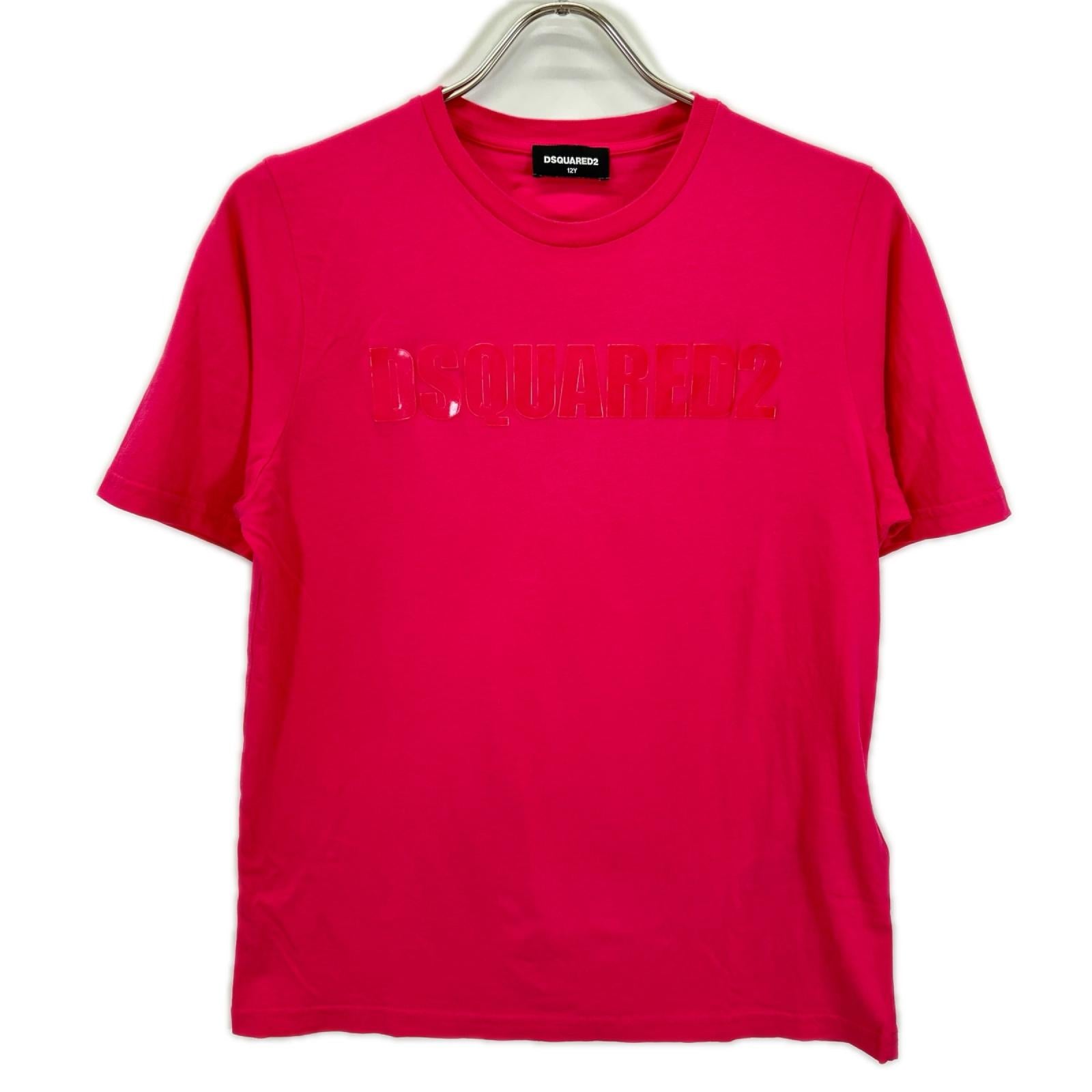 DSQUARED2 ディースクエアード DQ2234 ピンク ロゴTシャツ トップス