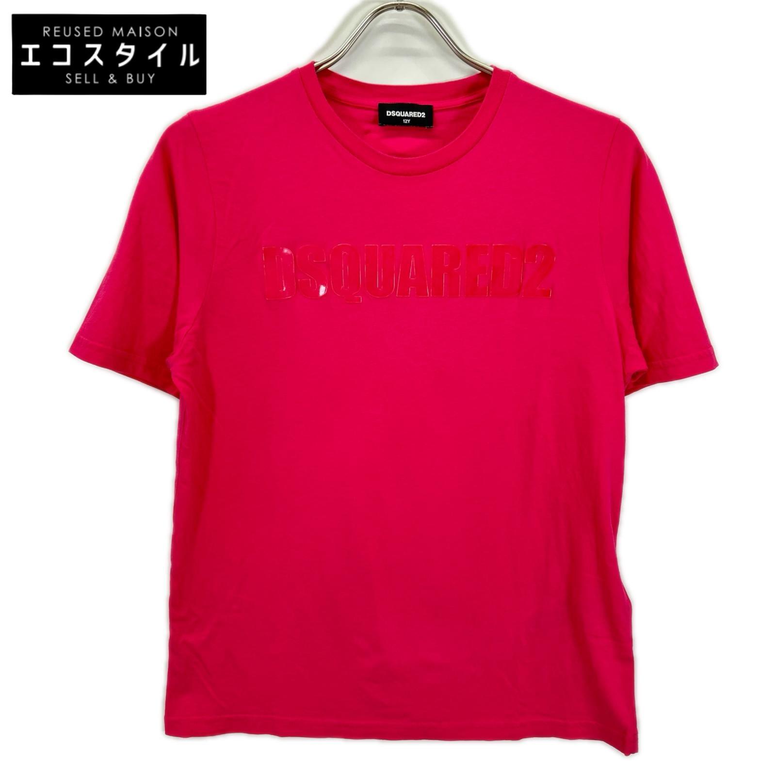 DSQUARED2 ディースクエアード DQ2234 ピンク ロゴTシャツ トップス