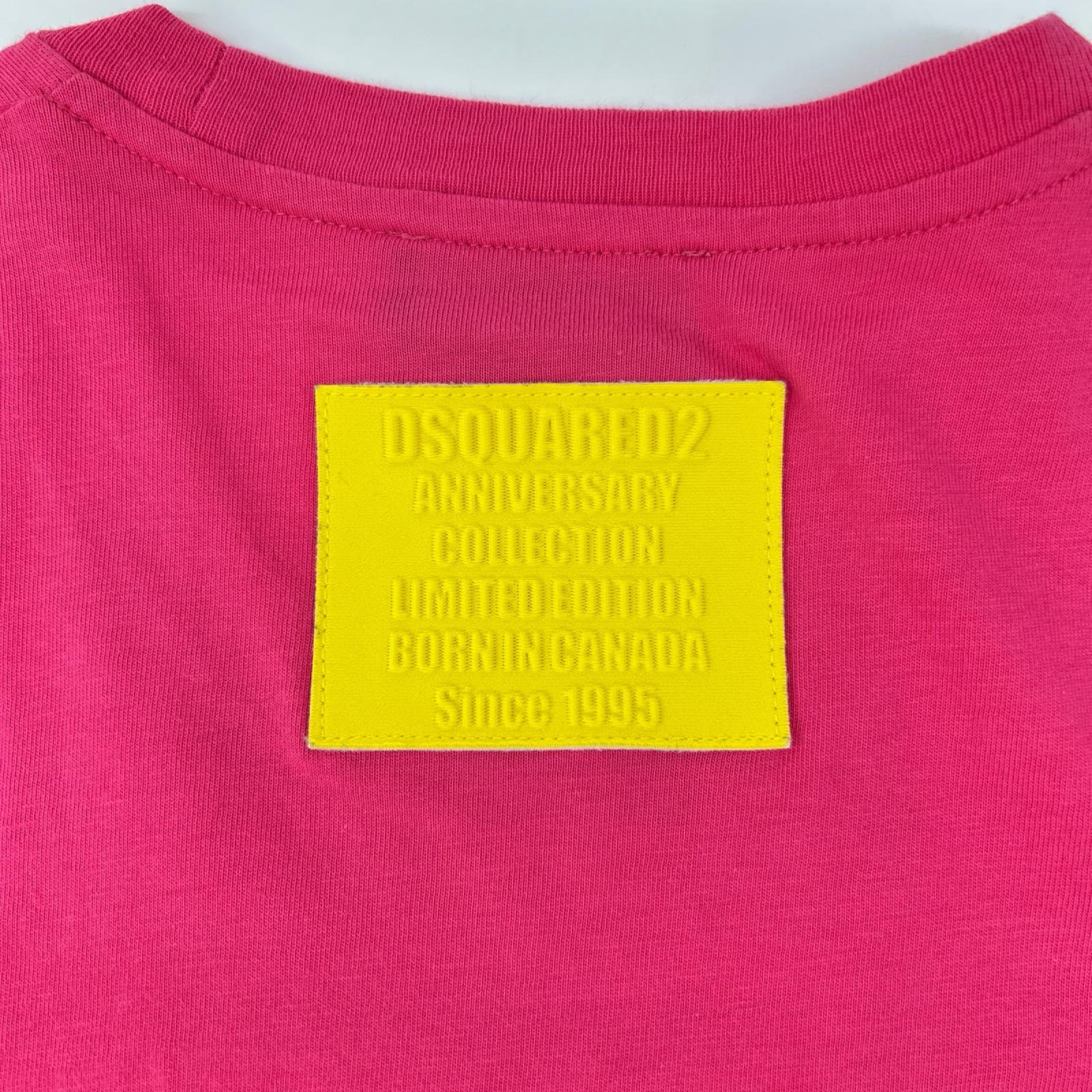 DSQUARED2 ディースクエアード DQ2234 ピンク ロゴTシャツ トップス