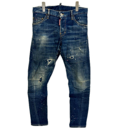 DSQUARED2 ディースクエアード S74LB0541 ネイビー Sexy Twist Jean ボタンフライデニムパンツ ボトムス