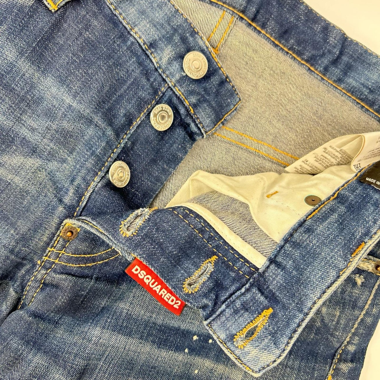 DSQUARED2 ディースクエアード S74LB0541 ネイビー Sexy Twist Jean ボタンフライデニムパンツ ボトムス