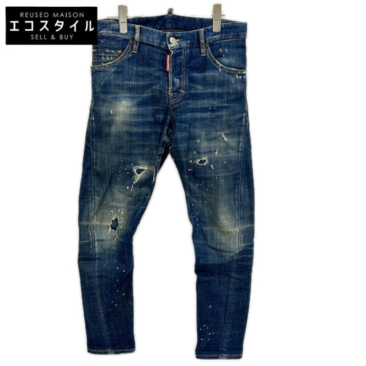 DSQUARED2 ディースクエアード S74LB0541 ネイビー Sexy Twist Jean ボタンフライデニムパンツ ボトムス