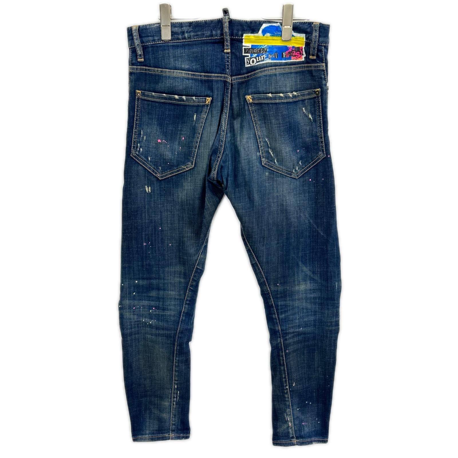 DSQUARED2 ディースクエアード S74LB0541 ネイビー Sexy Twist Jean ボタンフライデニムパンツ ボトムス