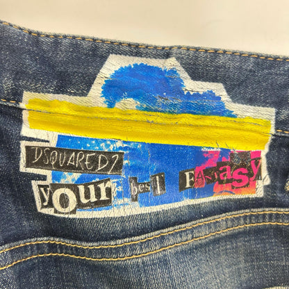 DSQUARED2 ディースクエアード S74LB0541 ネイビー Sexy Twist Jean ボタンフライデニムパンツ ボトムス
