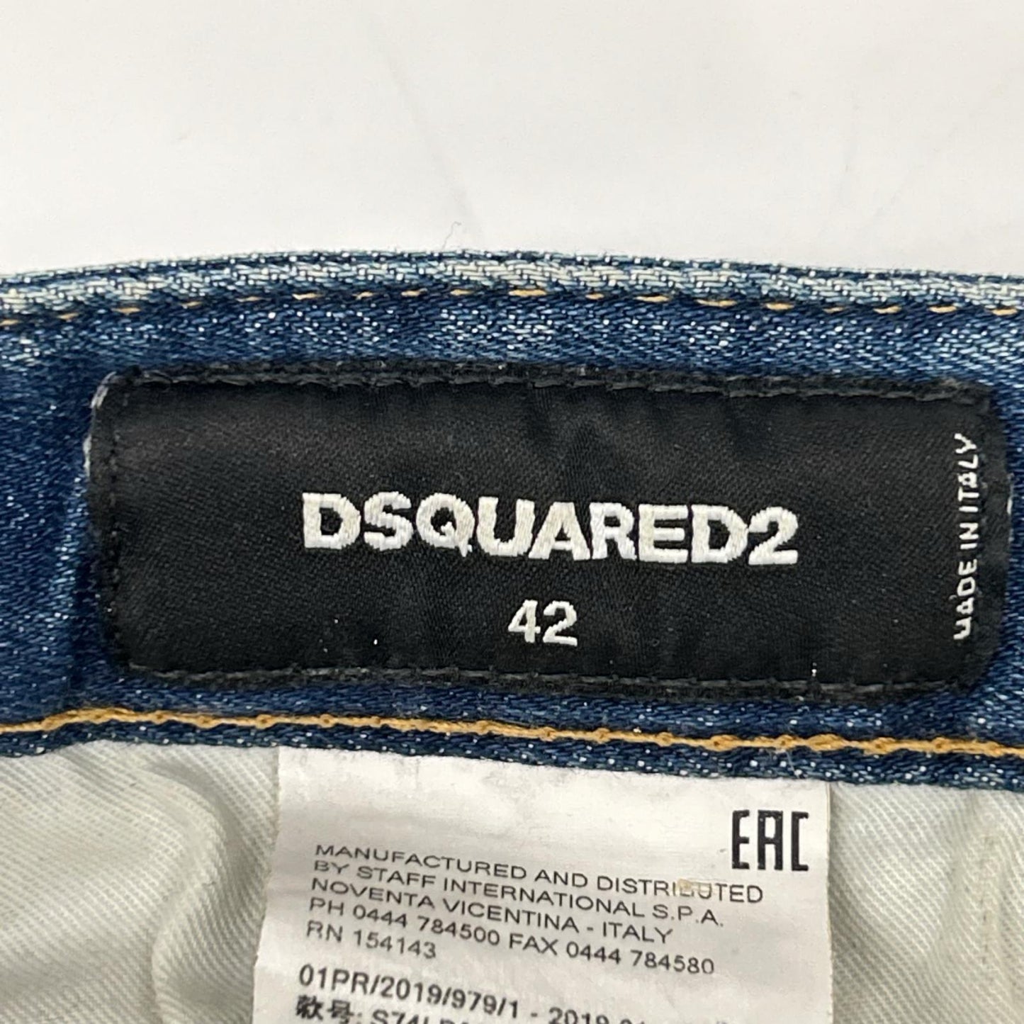 DSQUARED2 ディースクエアード S74LB0541 ネイビー Sexy Twist Jean ボタンフライデニムパンツ ボトムス