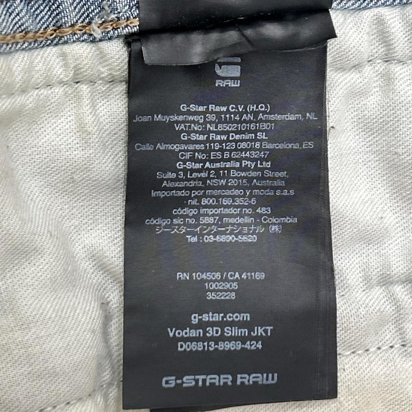 G-STAR RAW ジースターロゥ D06813-8969-424 ブルー デニムジャケット ジャケット
