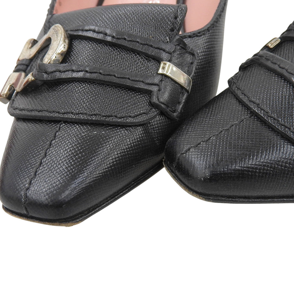 SalvatoreFerragamo サルバトーレフェラガモ CORSA レザー バッグストラップサンダル シューズ レディース 黒 ブラック 5D 00016669 シューズ