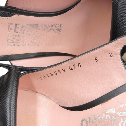 SalvatoreFerragamo サルバトーレフェラガモ CORSA レザー バッグストラップサンダル シューズ レディース 黒 ブラック 5D 00016669 シューズ
