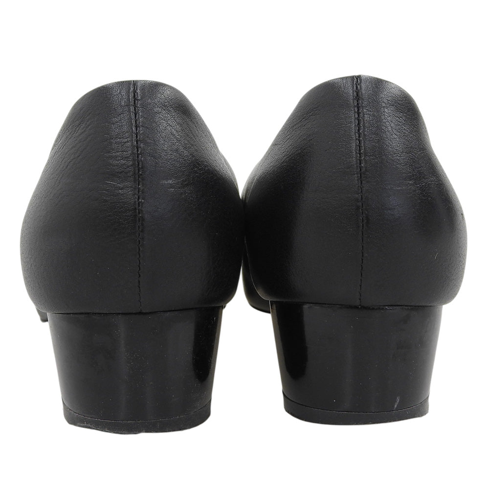 SalvatoreFerragamo サルバトーレフェラガモ PIM 30 レザー ヴァラ ヒール パンプス シューズ レディース 黒 ブラック 5D DP97944 シューズ