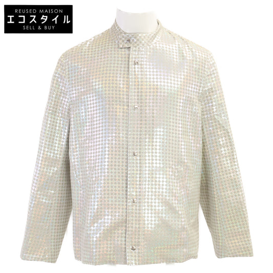 LOUIS VUITTON ルイヴィトン 【美品/国内正規】RM081 MMBS51SOC 総柄 シルク混 シングルジャケット ジャケット