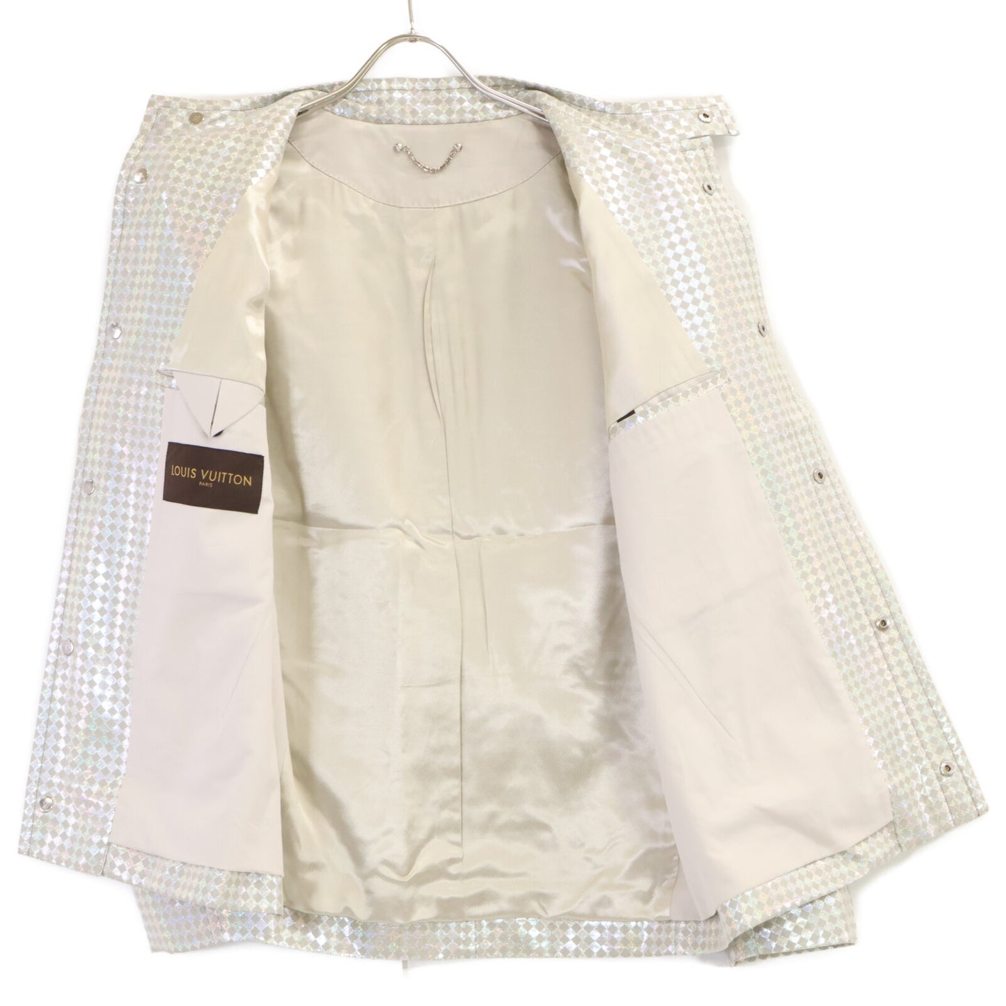 LOUIS VUITTON ルイヴィトン 【美品/国内正規】RM081 MMBS51SOC 総柄 シルク混 シングルジャケット ジャケット