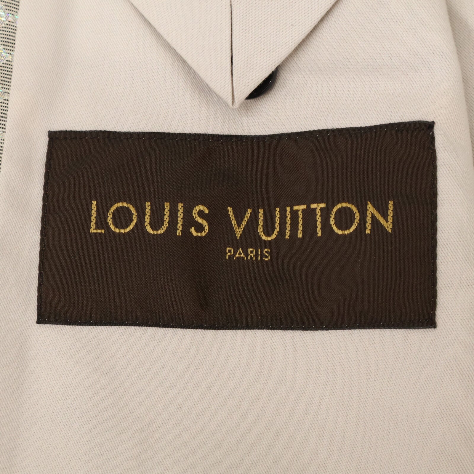 LOUIS VUITTON ルイヴィトン 【美品/国内正規】RM081 MMBS51SOC 総柄 シルク混 シングルジャケット ジャケット