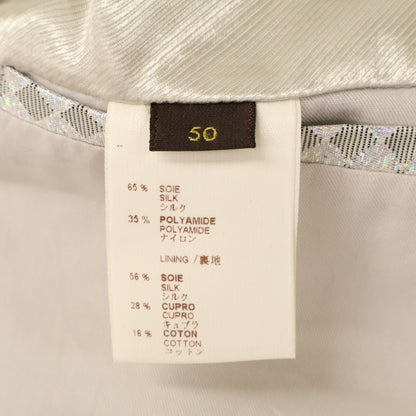 LOUIS VUITTON ルイヴィトン 【美品/国内正規】RM081 MMBS51SOC 総柄 シルク混 シングルジャケット ジャケット