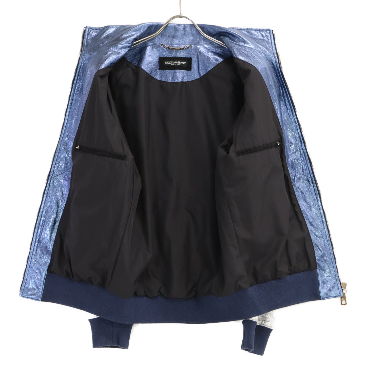 DOLCE&GABBANA ドルチェアンドガッバーナ 【美品/国内正規】OO-G9NT0Z ラムレザー ロゴエンブレム スカジャン ジャケット