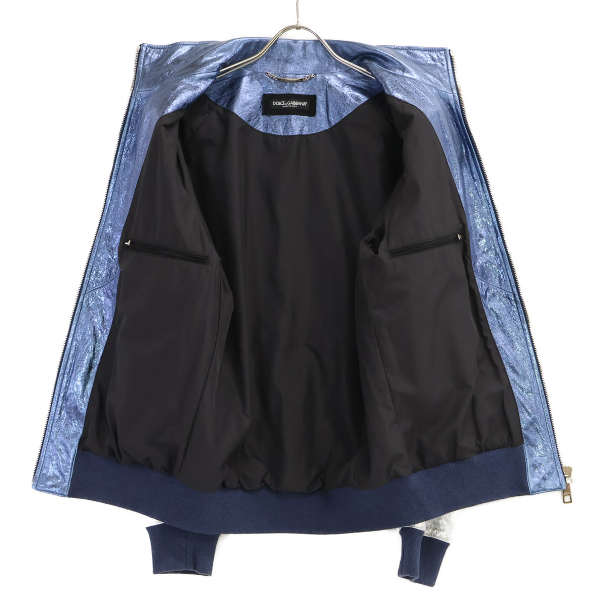 DOLCE&GABBANA ドルチェアンドガッバーナ 【美品/国内正規】OO-G9NT0Z ラムレザー ロゴエンブレム スカジャン ジャケット