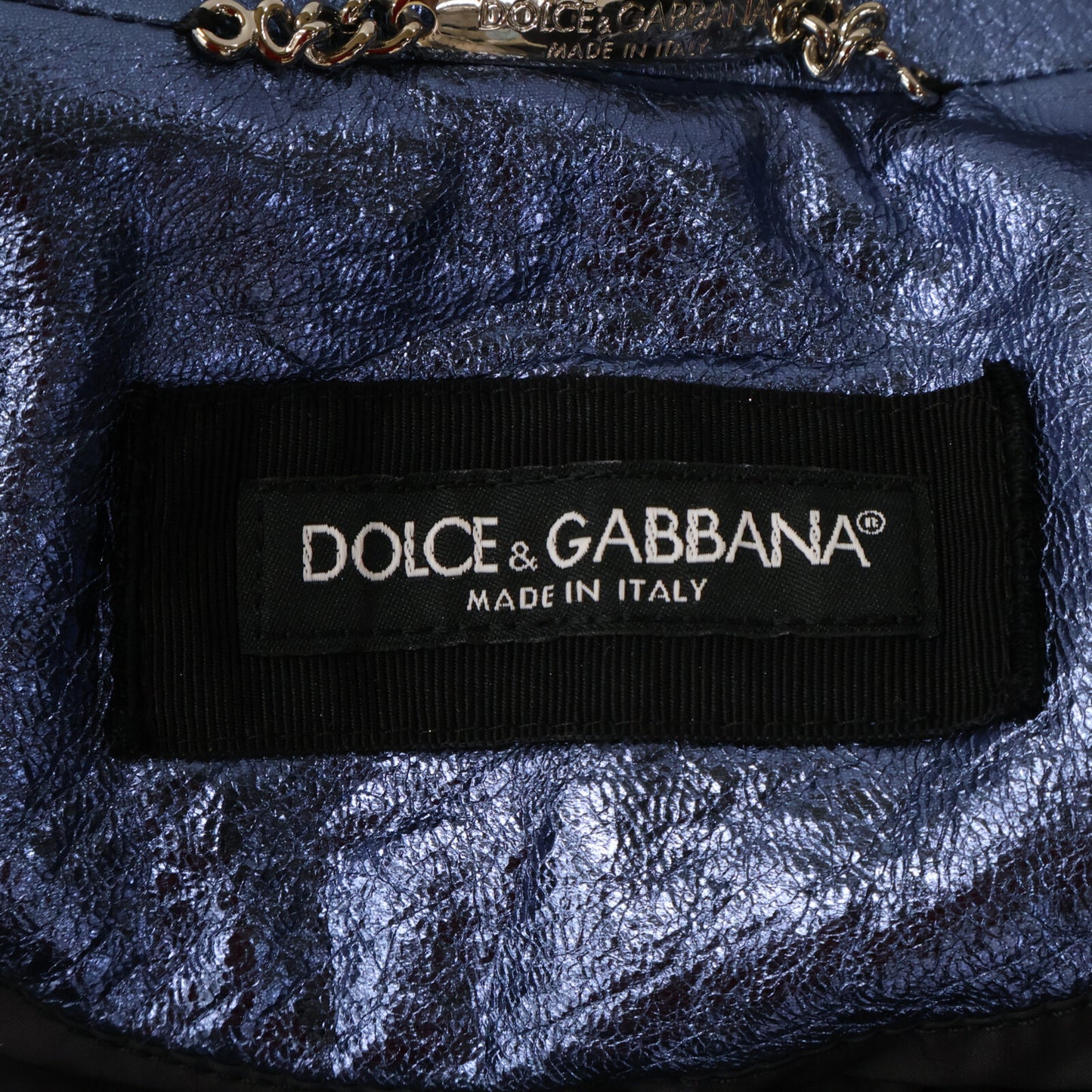 DOLCE&GABBANA ドルチェアンドガッバーナ 【美品/国内正規】OO-G9NT0Z ラムレザー ロゴエンブレム スカジャン ジャケット