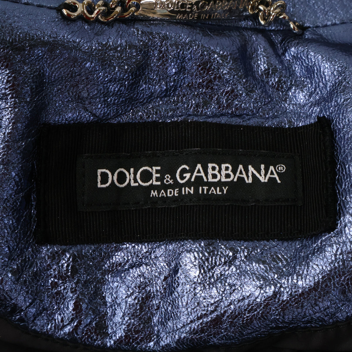 DOLCE&GABBANA ドルチェアンドガッバーナ 【美品/国内正規】OO-G9NT0Z ラムレザー ロゴエンブレム スカジャン ジャケット