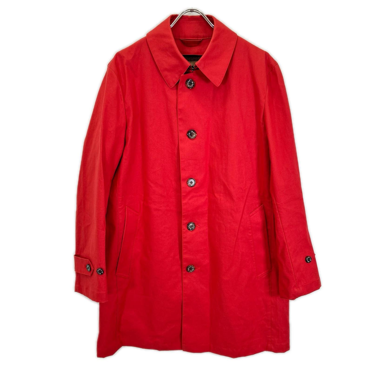 MACKINTOSH LONDON マッキントッシュロンドン G1A01-201-15 レッド タータンチェックライナー付き ステンカラーコート コート