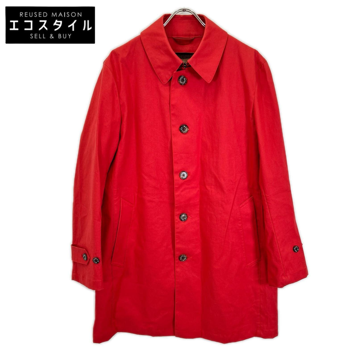 MACKINTOSH LONDON マッキントッシュロンドン G1A01-201-15 レッド タータンチェックライナー付き ステンカラーコート コート