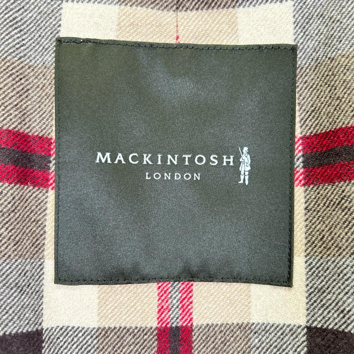 MACKINTOSH LONDON マッキントッシュロンドン G1A01-201-15 レッド タータンチェックライナー付き ステンカラーコート コート