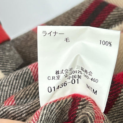 MACKINTOSH LONDON マッキントッシュロンドン G1A01-201-15 レッド タータンチェックライナー付き ステンカラーコート コート