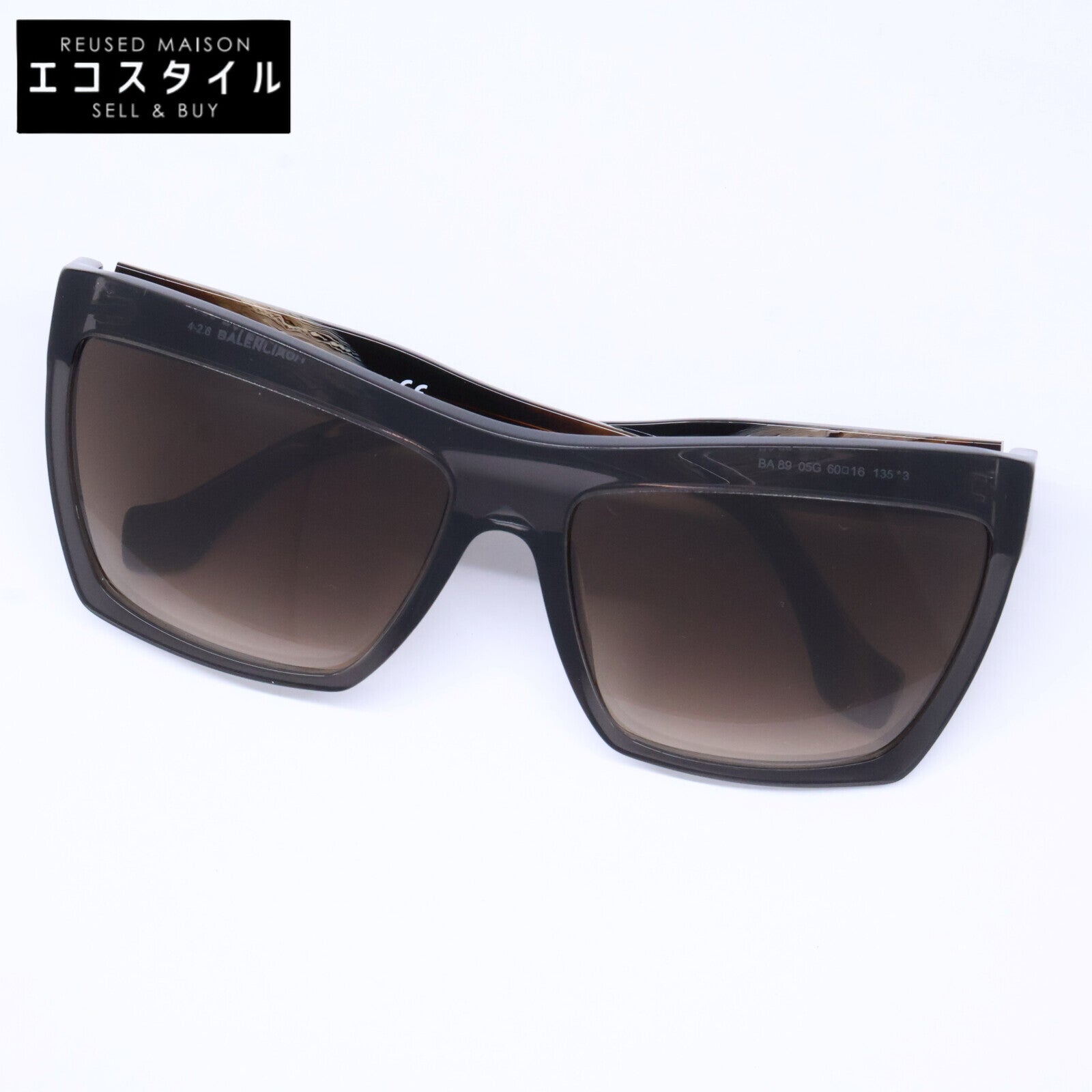 BALENCIAGA バレンシアガ 【美品】BA 89 05G スクエアシェイプ サングラス