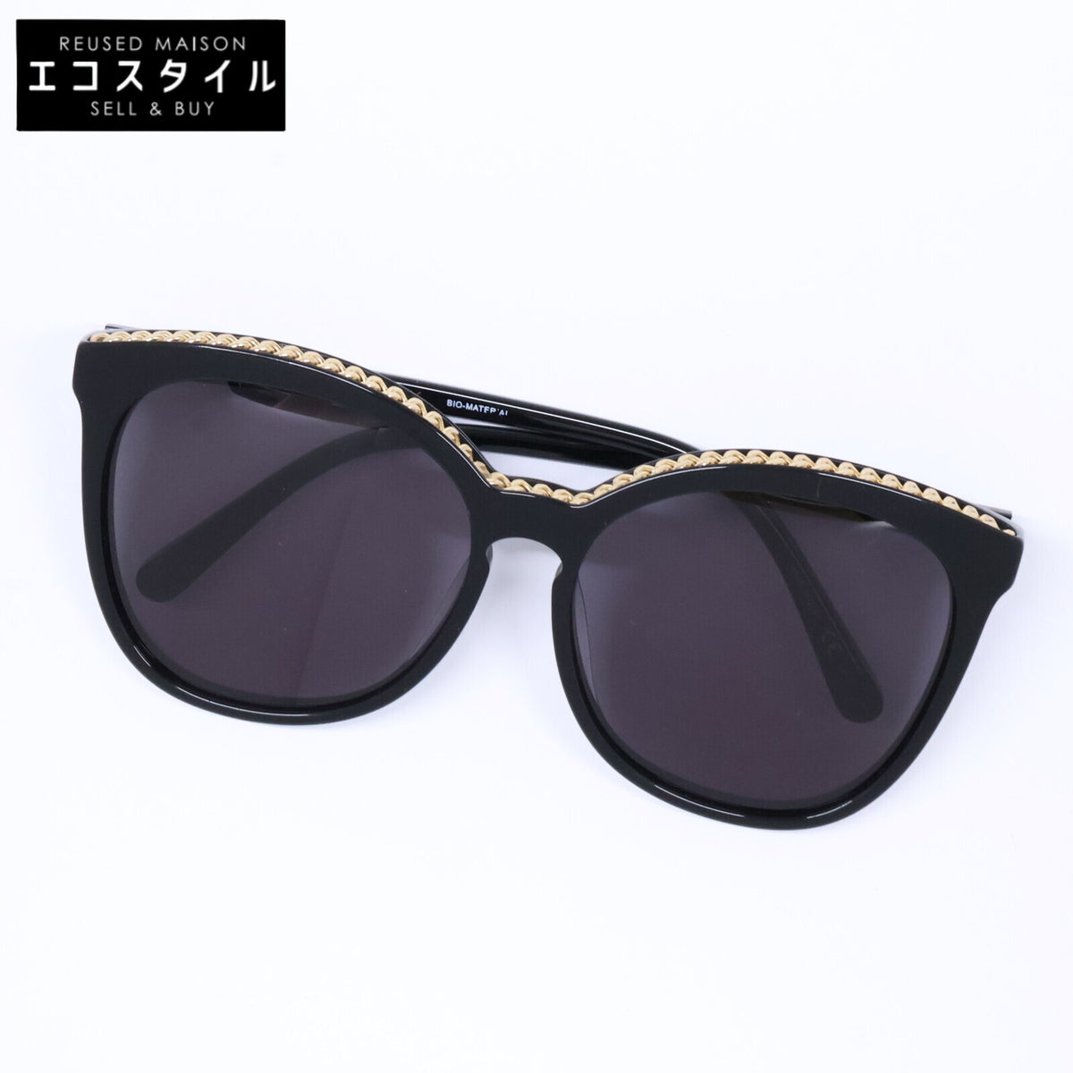 STELLA McCARTNEY ステラマッカートニー SC0074SA 001 チェーンデザイン ビッグフレーム サングラス